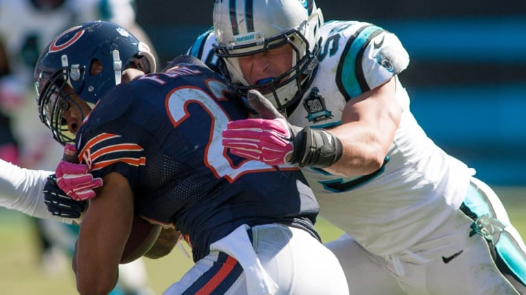 Luke Kuechly Boogeyman Checks Under Bed For Carolina Football Fan Hoodie