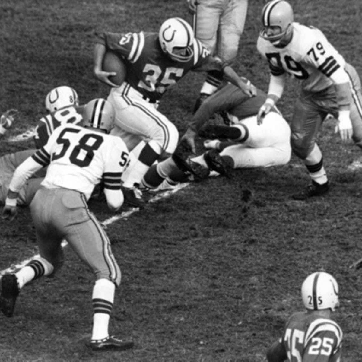 Alan Ameche scoring winning touchdown, Baltimore Colts vs New York