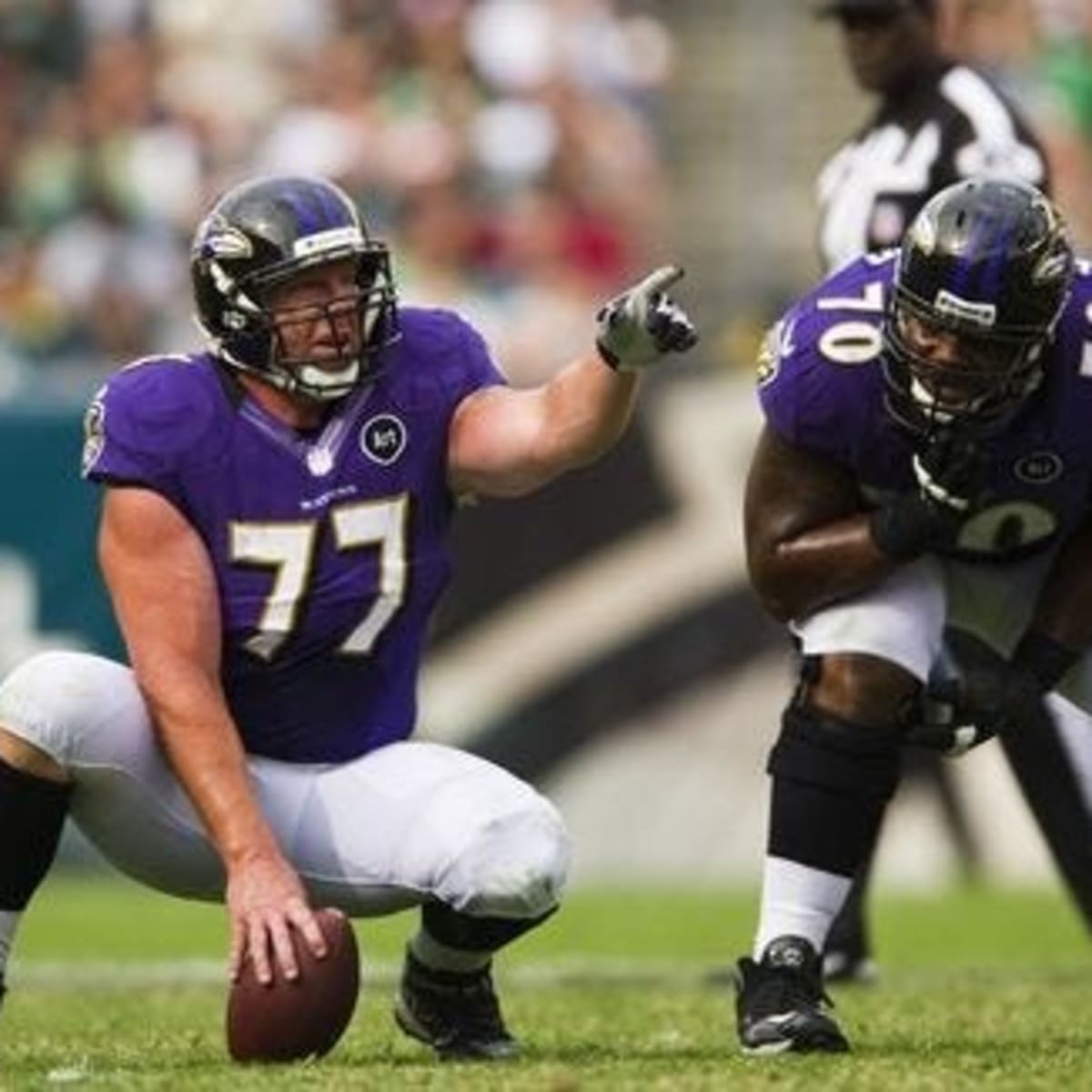 13 September 2010: Baltimore Ravens center Matt Birk (77) during