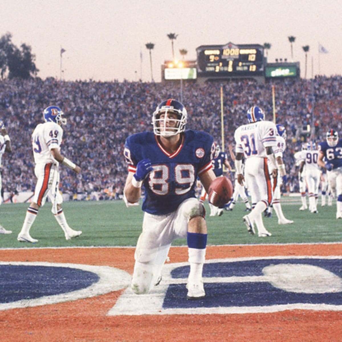 Giants (Mark Bavaro #89) vs Denver Super Bowl XXI January 25, 1987